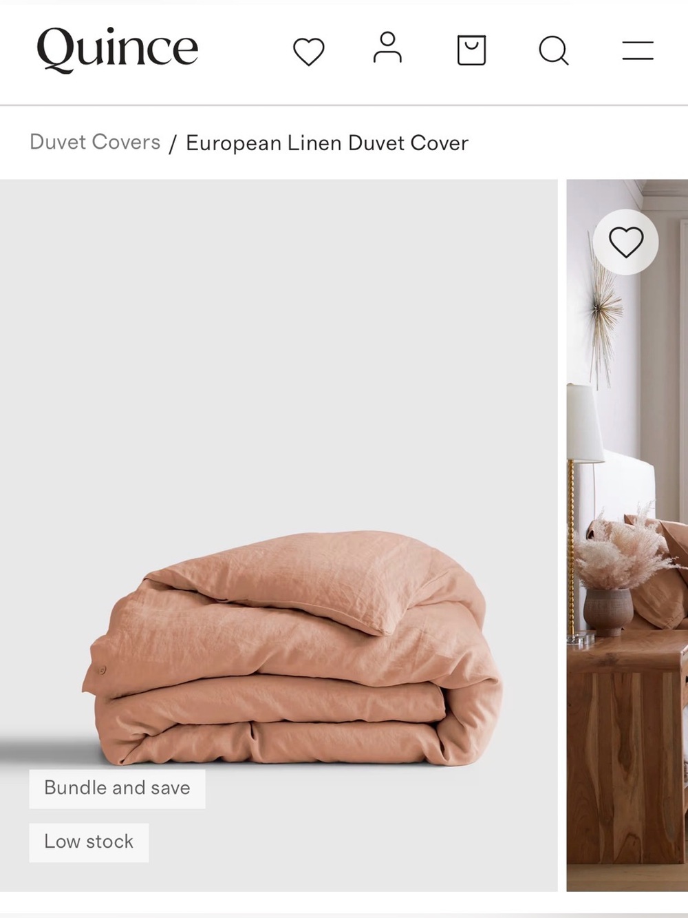 Quince European Linen Duvet Cover